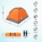 Leisure Sports 2-Person Dome Tent, Rain Fly, Carry Bag, Easy Set Up for Camping, Backpacking, Hiking  (Orange) 814178LRC - alternate 3